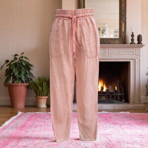 Zara Blush Pink Cropped Drawstring Pants